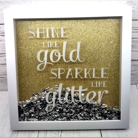 Art Frame Shine Like Gold Sparkle Like Glitter Silver Sequins - Picture 7 of 7